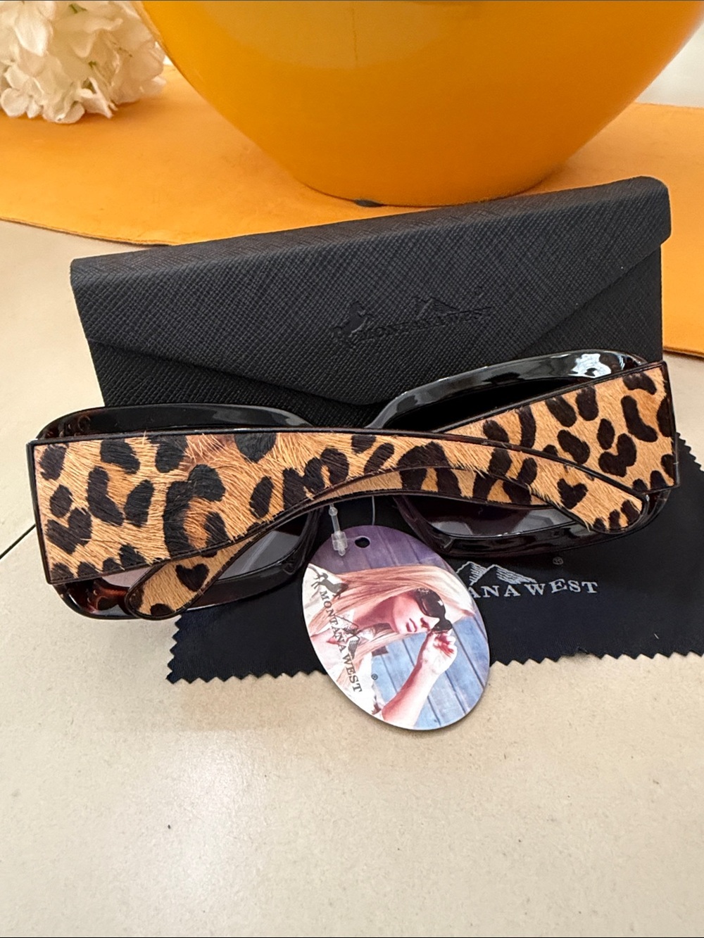 Montana West Black Sunglasses with Rhinestone Accents - Picture 5 of 8